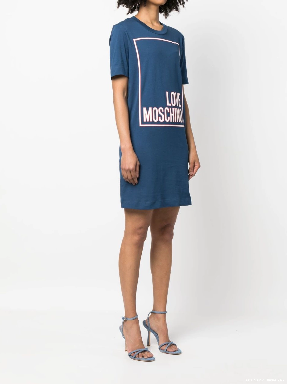 Cheap dress Women T-shirt Love mini Moschino logo-print 0429